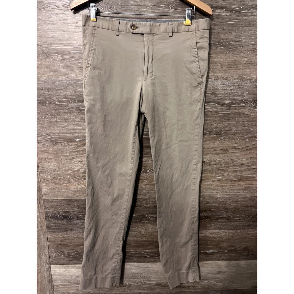 Peter Millar Chino pants men size 33 cream fitted Preppy